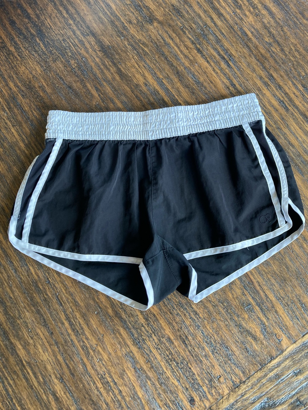 OP Low Rise Y2K Black & White Beachy Surfer Girl Retro Mini Board Shorts
